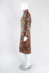 Recess Los Angeles Vintage Gucci Chain Print Silk Trench Shift Shirt Dress