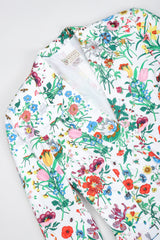 Recess Designer Consignment Vintage Gucci Cotton Flora Print Blazer Jacket Los Angeles Resale Recycled