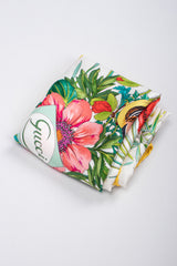 Recess Los Angeles Vintage Gucci I Continenti Magni Yellow Koala Flora Fauna Scarf