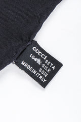 Recess Los Angeles Vintage Gucci Vittorio Accornero Black Flora Lily Spring Blossom Scarf