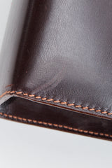 Vintage Gucci 70s Leather Logo G Clasp Satchel Handbag scratches at Recess Los Angeles