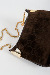 Vintage Gucci Brown Chenille Monogram Shoulder Bag at Recess Los Angeles