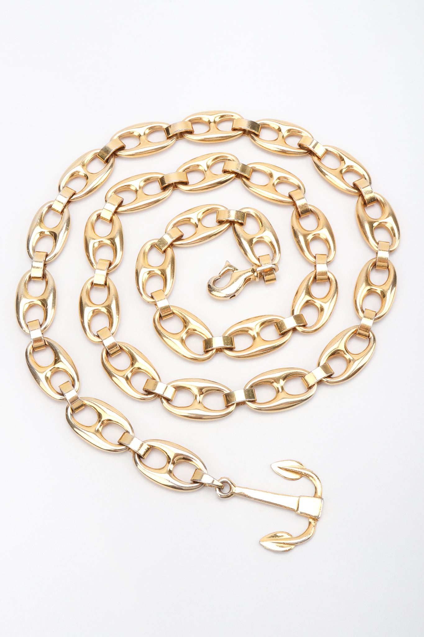 Vintage Gucci Puffy Mariner Link Anchor Chain Belt / Necklace – Recess