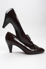 Recess Los Angeles Vintage Gucci GG Logo Leather Heels