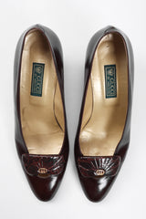 Recess Los Angeles Vintage Gucci GG Logo Leather Heels