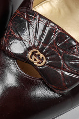 Recess Los Angeles Vintage Gucci GG Logo Leather Heels