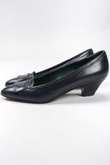 Recess Los Angeles Vintage Gucci Leather Fringe Flap Everyday Stacked Loafer Heels