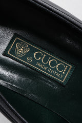 Recess Los Angeles Vintage Gucci Leather Fringe Flap Everyday Stacked Heels