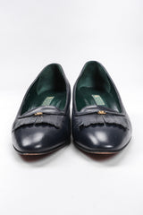 Recess Los Angeles Vintage Gucci Leather Fringe Flap Everyday Stacked Loafer Heels