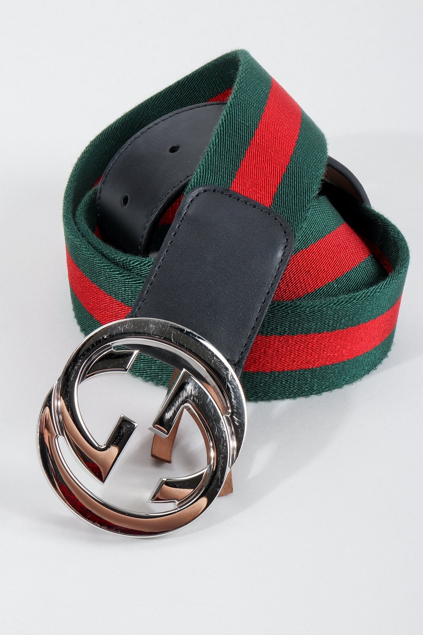 Vintage Gucci 1970 1980 Interlocking GG Logo Suede Belt – Recess