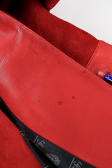 Vintage Gucci 1970s Suede Dionysus Trench Coat Stains along left front leather lining