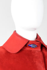 Vintage Gucci 1970s Suede Dionysus Trench Coat on Mannequin Collar at Recess Los Angeles