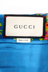 Gucci 2017 Pre-Fall Floral Cropped Corduroy Pant Gucci tag on back waist detail @ Recess LA