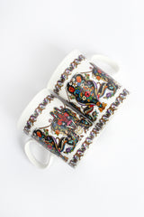 Vintage Gucci Gilded Floral Signed Mugs (Set of 2) flat front @ Recess LA