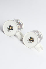 Vintage Gucci Gilded Floral Signed Mugs (Set of 2) signed base @ Recess LA