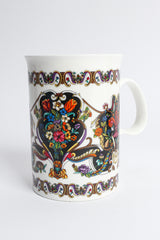 Vintage Gucci Gilded Floral Signed Mugs (Set of 2) floral print close @ Recess LA