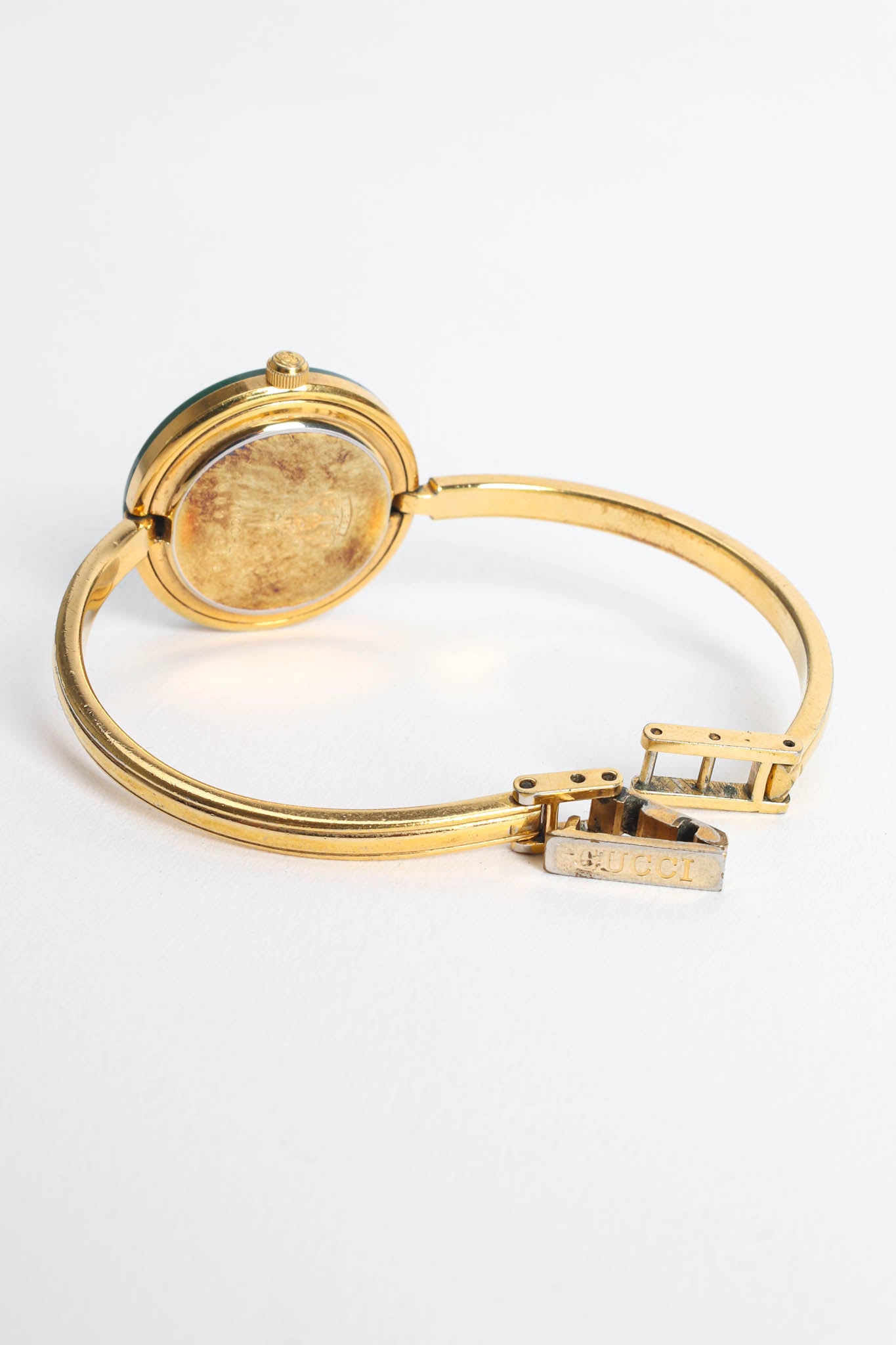 Vintage Gucci 17 Bezel Bracelet Watch Set un-clasped @ Recess Los Angeles
