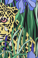 Gucci 2019 A/W Feline Garden Silk Pant leopard close @ Recess LA