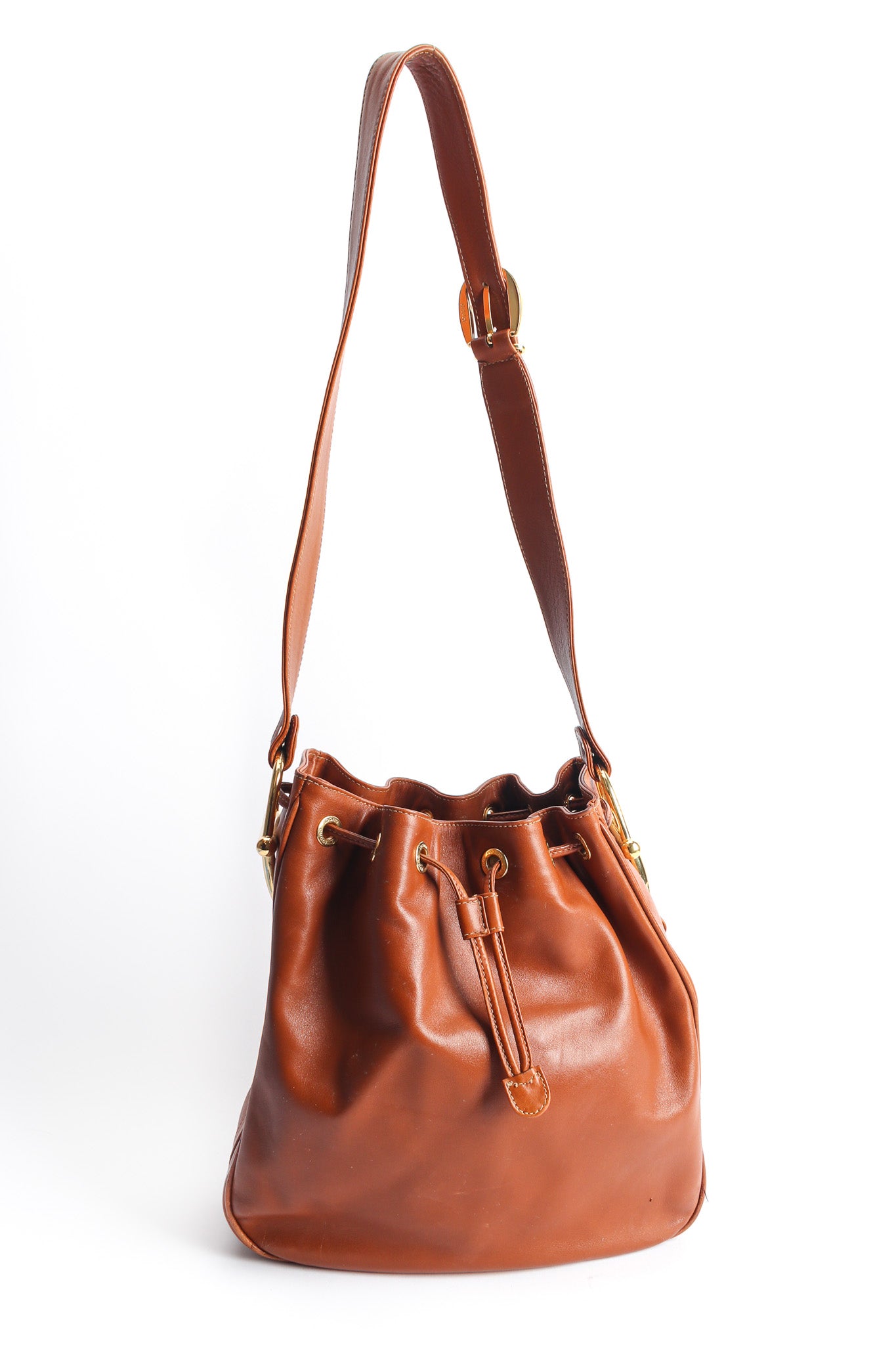 100% Genuine Leather 2023 New Fashion Bucket Bag Texture Embossed Women's  Handbag Retro Large Capacity Diagonal Span Purses Gg