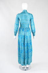 Recess Los Angeles Designer Consignment Vintage Gumps San Francisco Paisley Silk Shirtwaist Dress