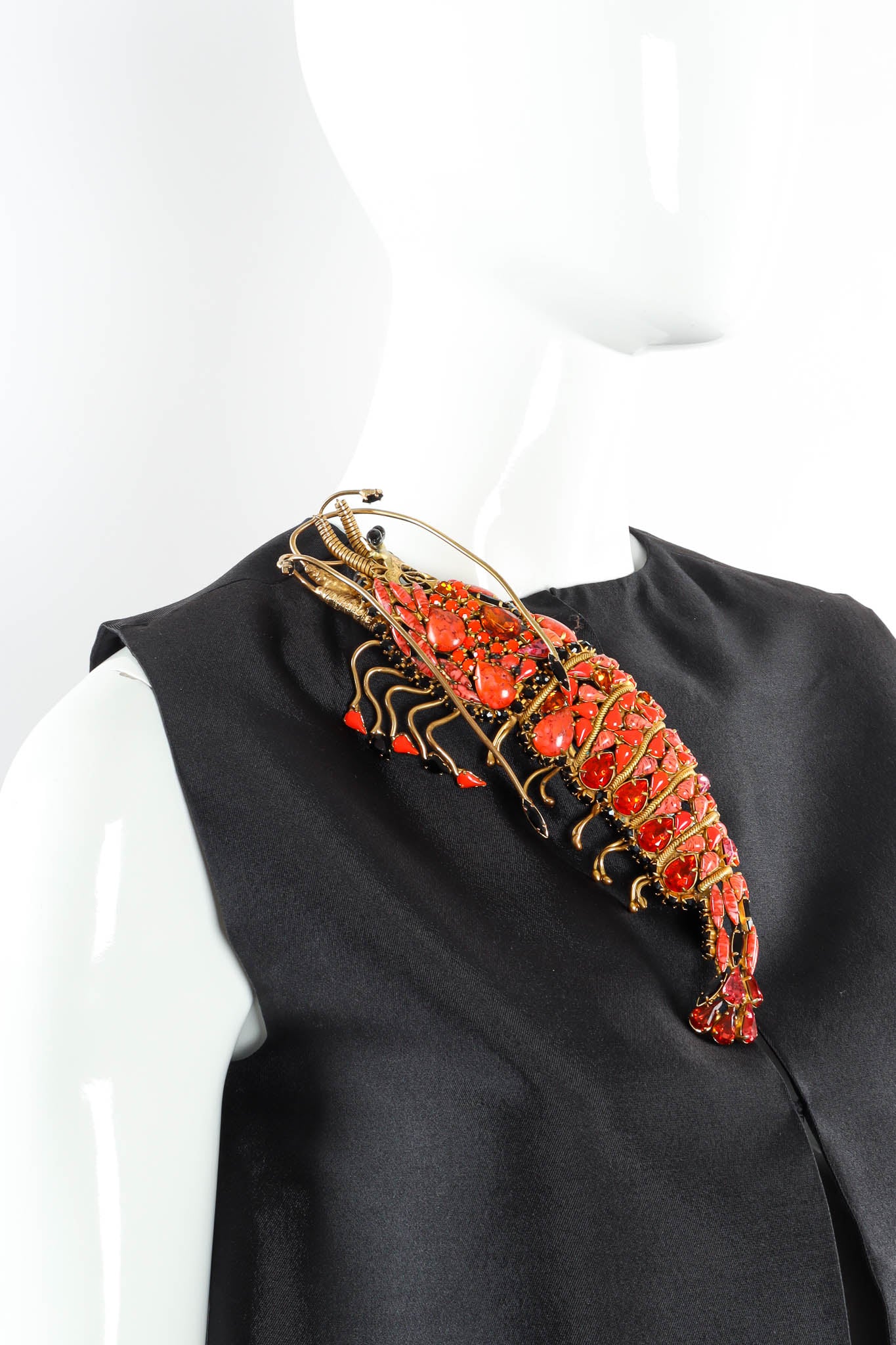Vintage Hanna Bernhard Jewel Lobster Brooch pinned only @ Recess Los Angeles