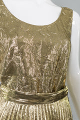 Halston III Gold Lamé Tank & Skirt Set