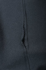 Vintage Halston Long Black Wool Cape wear damage to inner lining seams