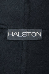 Vintage Halston label on black fabric