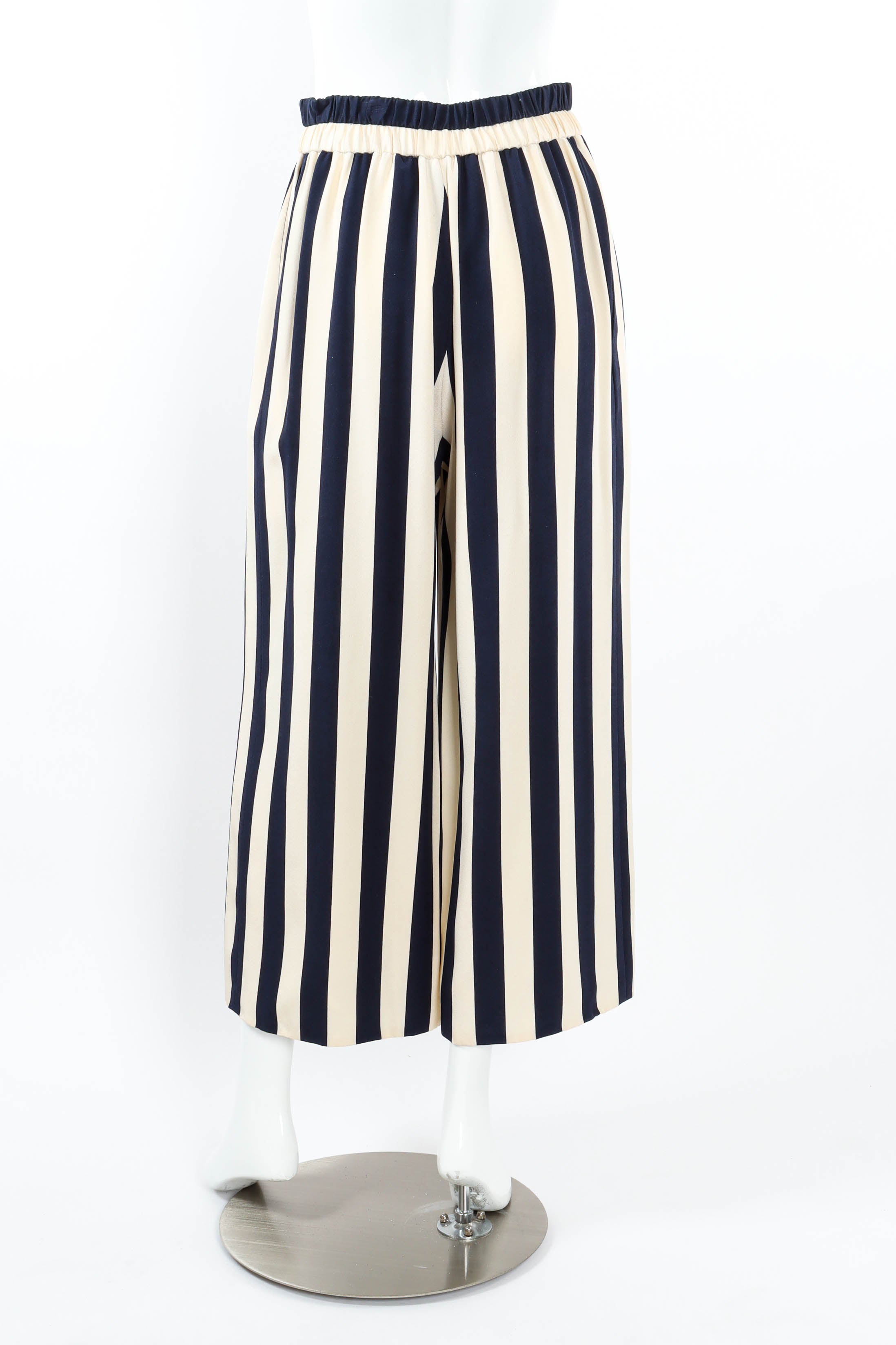 Vintage Hanae Mori Nautical Stripe Culotte on mannequin back @ Recess LA