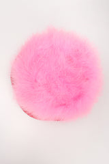 Recess Los Angeles Vintage Happy Cappers Marabou Straw Bubblegum Fluff Puff Hat