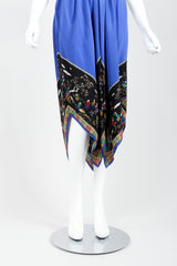 Vintage Pauline Trigere Chinois Scarf Dress Bottom Hem Crop at Recess