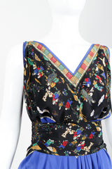 Vintage Pauline Trigere Chinois Scarf Dress Bodice at Recess