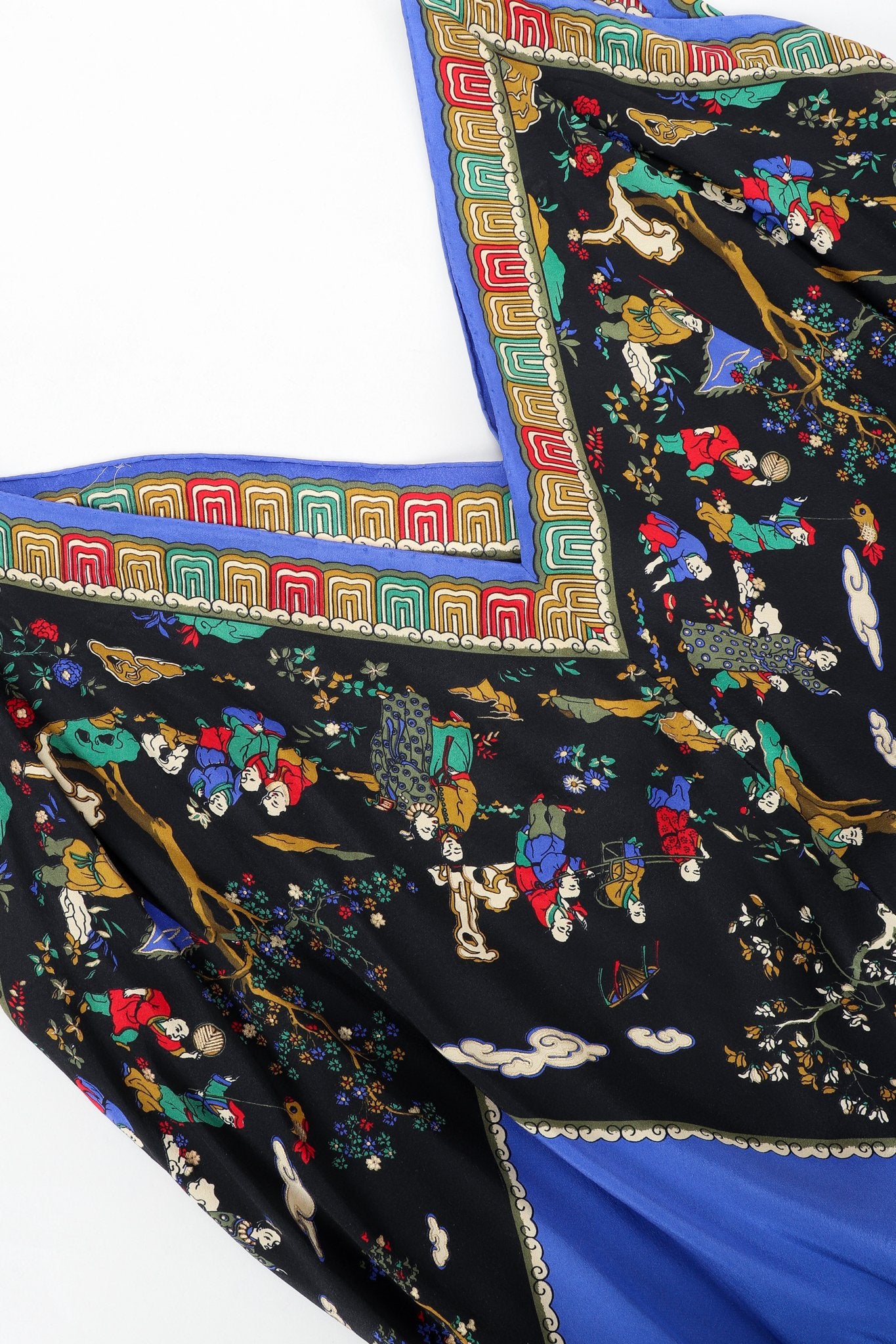 Vintage Pauline Trigere Chinois Scarf Dress Neckline at Recess