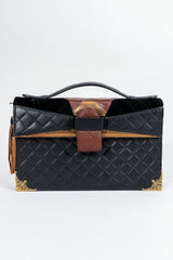 Vintage Helene Angeli Quilted Mini Envelope Portfolio Case Front at Recess