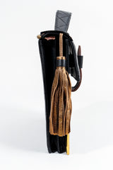 Vintage Helene Angeli Quilted Mini Envelope Portfolio Case Side at Recess