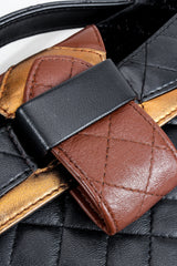 Vintage Helene Angeli Quilted Mini Envelope Portfolio Case Flap Tab Closure at Recess