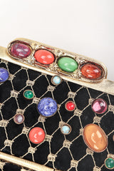 Recess Los Angeles Designer Consignment Resale Recycled Vintage Helene Angeli Royal Jeweled Box Bag
