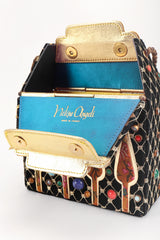 Recess Los Angeles Designer Consignment Resale Recycled Vintage Helene Angeli Royal Jeweled Box Bag