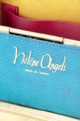 Recess Los Angeles Designer Consignment Resale Recycled Vintage Helene Angeli Royal Jeweled Box Bag