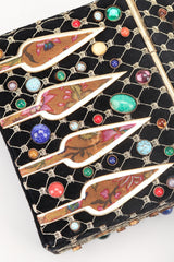 Recess Los Angeles Designer Consignment Resale Recycled Vintage Helene Angeli Royal Jeweled Box Bag