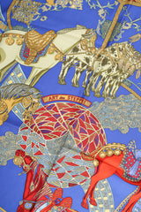Vintage Hermes Annie Faivre Art Des Steppes Silk Scarf detail at Recess Los Angeles