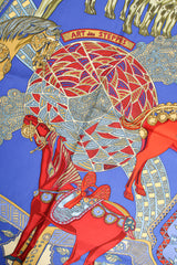 Vintage Hermes Annie Faivre Art Des Steppes Silk Scarf detail at Recess Los Angeles