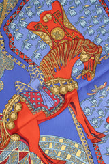 Vintage Hermes Annie Faivre Art Des Steppes Silk Scarf detail at Recess Los Angeles