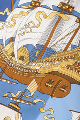 Recess Los Angeles Vintage Hermes Golden Medieval Armada Ship Scarf