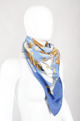 Recess Los Angeles Vintage Hermes Golden Medieval Armada Ship Scarf