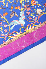 Recess Los Angeles Vintage Hermes Pierres D'Orient Et D'Occident Floral Bird Scarf