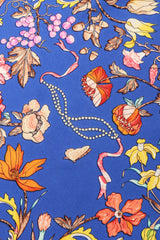 Recess Los Angeles Vintage Hermes Pierres D'Orient Et D'Occident Floral Bird Scarf
