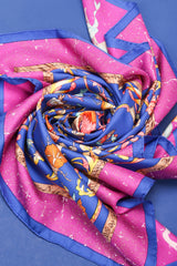 Recess Los Angeles Vintage Hermes Pierres D'Orient Et D'Occident Floral Bird Scarf
