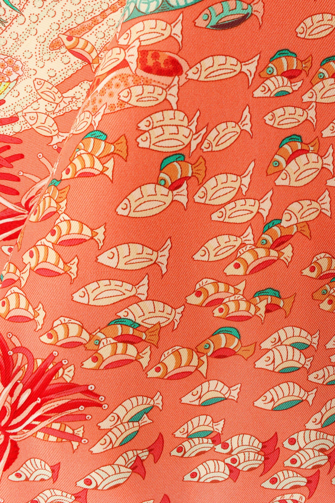 Vintage Hermés Reversible Silk Clownfish Vest fish print @ Recess Los Angeles