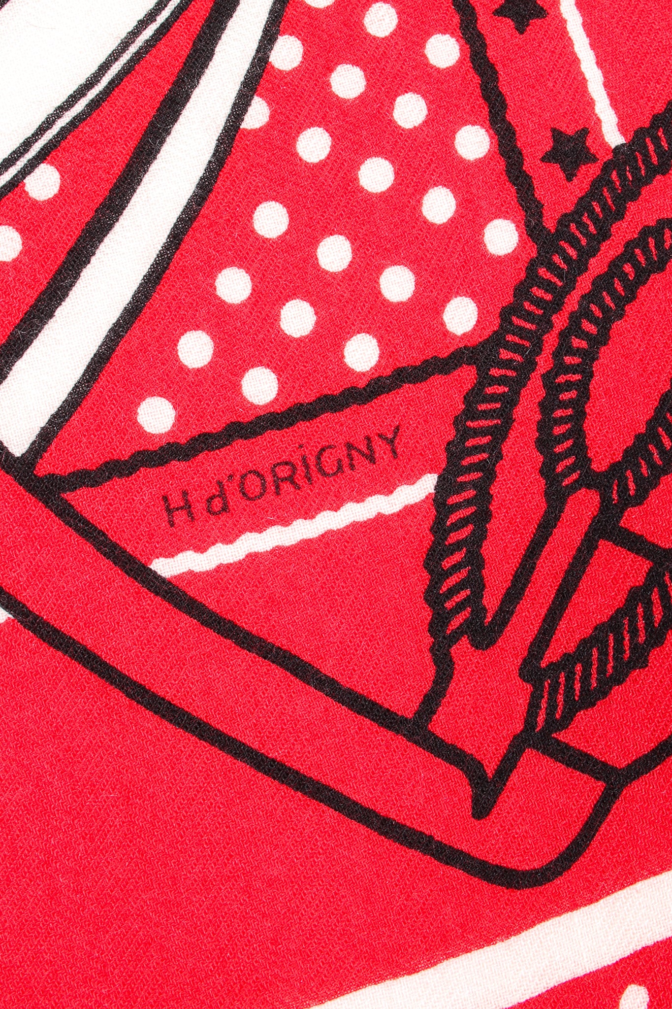 Vintage Hermes Oversized Red Grand Manège Scarf h d'Origny signature at Recess Los Angeles